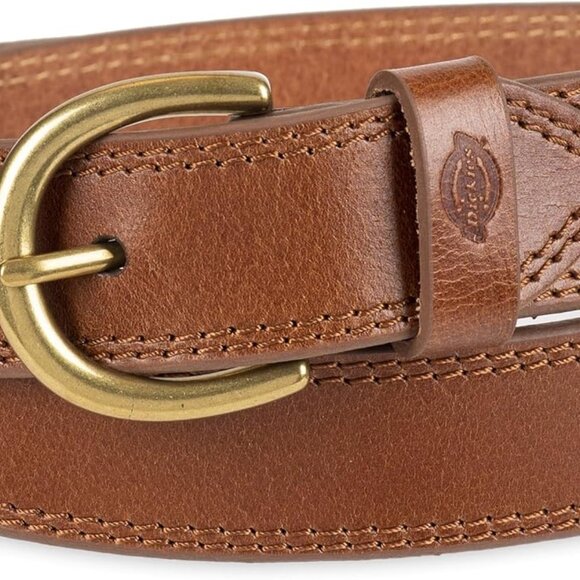 Women's Genuine Leather Casual Belt with Round Harness Buckle for Jeans - Picture 1 of 5
